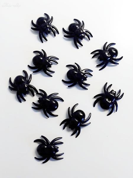 schwarze Acryl Spinnen